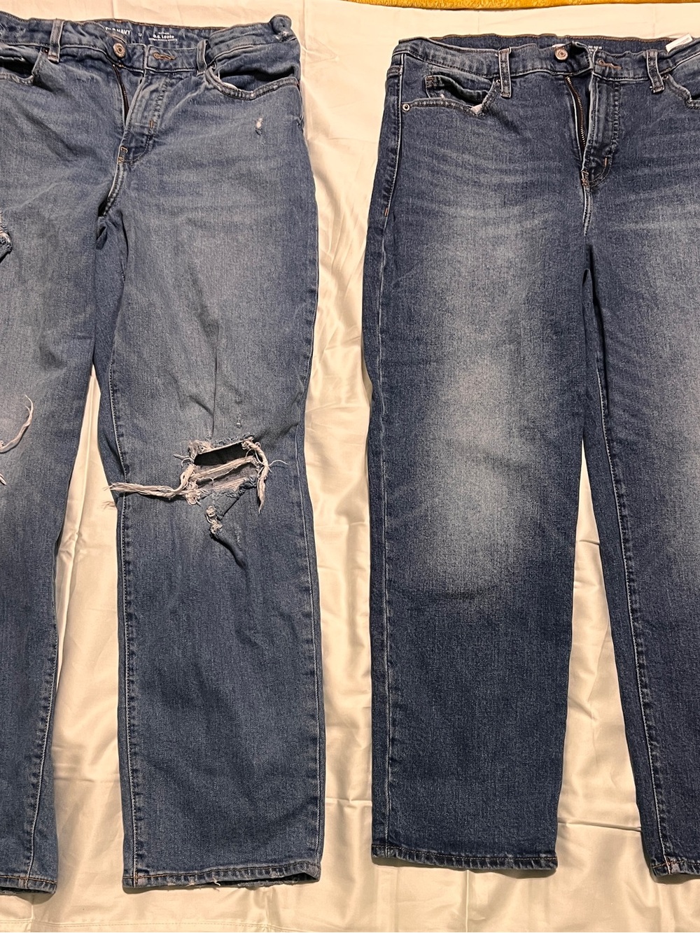 Old Navy Size 12 Jeans Bundle OG Loose + Sky Hi Straight High Rise